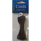 Waxed Cotton Cord 0,5 mm/5 mtr donker bruin