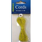 Waxed Cotton Cord 0,5 mm/5 mtr geel 