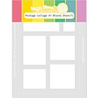 Waffle Flower Crafts Postage Collage A7 Blocks Stencil 