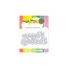 Waffle Flower Happy Birthday Script Word Die 