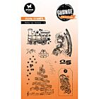 SL Clear Stamp Santa toy factory Grunge Collection nr.843
