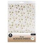 SL Acetate sheet Snowflakes Gold Essentials nr. 16