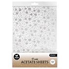 SL Acetate sheet Snowflakes Silver Essentials nr. 17