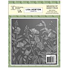 Lisa Horton Crafts  Embossing Folder 6"X6" -Meadow Of Sweet Peas