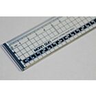 Snijlineaal transparant 20 cm met metalen rand
