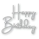 Memory Box Happy Birthday Breezy Script craft die  