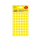 Avery etiket Zweckform 12mm rond 5 vel a 54 etiketjes geel
