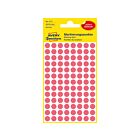 Avery etiket Zweckform 8mm rond 4 vel a 104 etiketjes rood