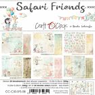Craft O Clock SAFARI FRIENDS a set of papers 15,25x15,25cm 