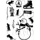 Card-io Combinations Mice Skate A6 Clear Stamp Set