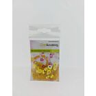 CraftEmotions Katsuki Smileys & glaskralen geel 64 st 