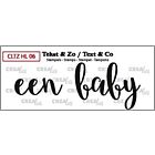 Crealies Clearstamp Tekst&Zo Een baby (NL)  31 x 11 mm - 43 x 31 mm          