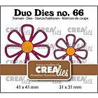 Crealies Duo Dies Open Flowers no. 28 CLDD66 31 x 31 mm + 41 x 41 mm