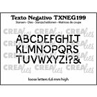 Crealies Texto Alfabet TXNEG199 6,6mm high