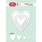 Craft & You Biscuit Frame Hearts Set Dies (CW328) 