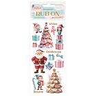 Stamperia Candy Christmas Rub-on 4x8,5 Inch Santa Claus  (DFLRB173)