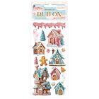Stamperia Candy Christmas Rub-on 4x8,5 Inch Marzipan Houses  (DFLRB176)