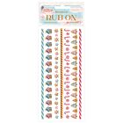 Stamperia Candy Christmas Rub-on 4x8,5 Inch Stripes  (DFLRB177)
