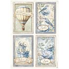 Stamperia Timeless A4 Rice Paper 4 Cards (6pcs) (DFSA41039)