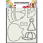 Dutch Doobadoo Card Art Berenjacht Beren kleding AA 