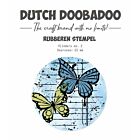 Dutch Doobadoo Rubber stamp 2 ATC cirkel Butterfly 497.004.005