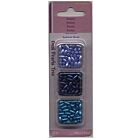 Parelkraaltjes ovaal blauw-d.blauw-turquo 3X6MM