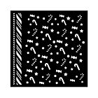 Stamperia Candy Christmas Thick stencil 18X18cm Candycanes Pattern  (KSTDQ124)