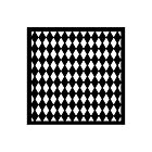 Stamperia Alice in Christmas Thick Stencil 12X12cm Rhombus Pattern (KSTDS54)