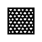 Stamperia Alice in Christmas Thick Stencil 12X12cm Poker Cards  (KSTDS55)