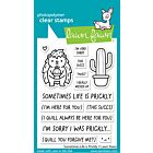 Lawn Fawn 3x4 clear stamp set sometimes life is prickly