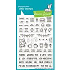 Lawn Fawn 4x6 clear stamp set treat cart add-on: coffee