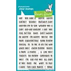Lawn Fawn 4x6 clear stamp set henry's build-a-sentiment: bunny puns