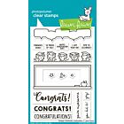 Lawn Fawn 4x6 clear stamp set simply celebrate graduation
