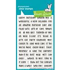 Lawn Fawn 4x6 clear stamp set henry's build-a-sentiment: birthday