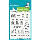 Lawn Fawn 3x4 clear stamp set treat cart add-on: tacos