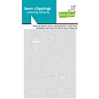 Lawn Fawn treat cart add-on: tacos coloring stencils