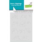 Lawn Fawn coloring stencils spring basket add-on: fall coloring stencils