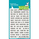 Lawn Fawn 4x6 clear stamp set henry's build-a-sentiment: fall