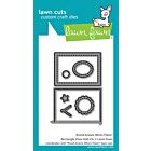 Lawn Fawn stand-alone knock knock. who's there? rectangle door add-on