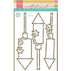 Marianne Design Craft Stencil vuurwerk by Marleen  21x15 cm  