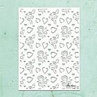 Mintay Kreativa - 6 x 8 Stencil - Hearts & Roses MTK-STEN-27
