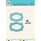 Nellie&#039;s Choice Layered frames Dutch text: Bedankt LTCSF001 66x44mm 
