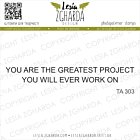 Lesia Zgharda Design Sentiment Stamp You are the greatest project you will ever work on 