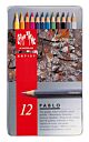 CARAN D'ACHE PABLO KLEURPOTDEN METALEN DOOS 12 kleurpotloden