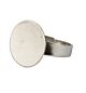 Ring met plateau. zilver 16mm 4 stuks