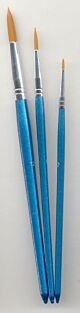 Penselen set nylon 3x rond 3 ST