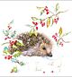Servetten 5pcs / 33 x 33cm, Hedgehog in Winter