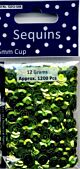 Pailletten facon metal lichtgroen 6 mm 12 GR 