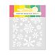 Waffle Flower Snowflake Background Stencil