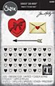 Sizzix 2D Texture Fades w/ Thinlits Die by Tim Holtz Vault Side Order Love Notes (1+8pcs)